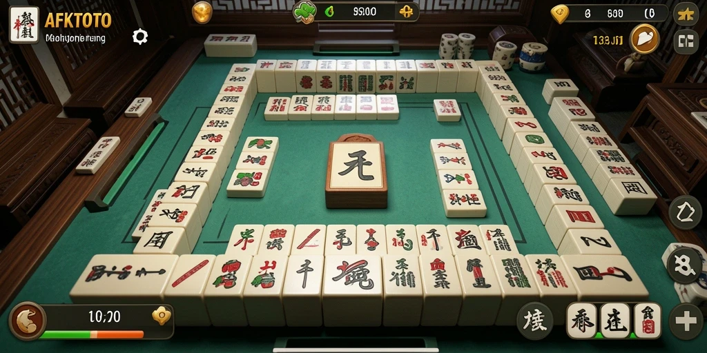 Tampilan gameplay Mahjong yang menarik dan menantang.