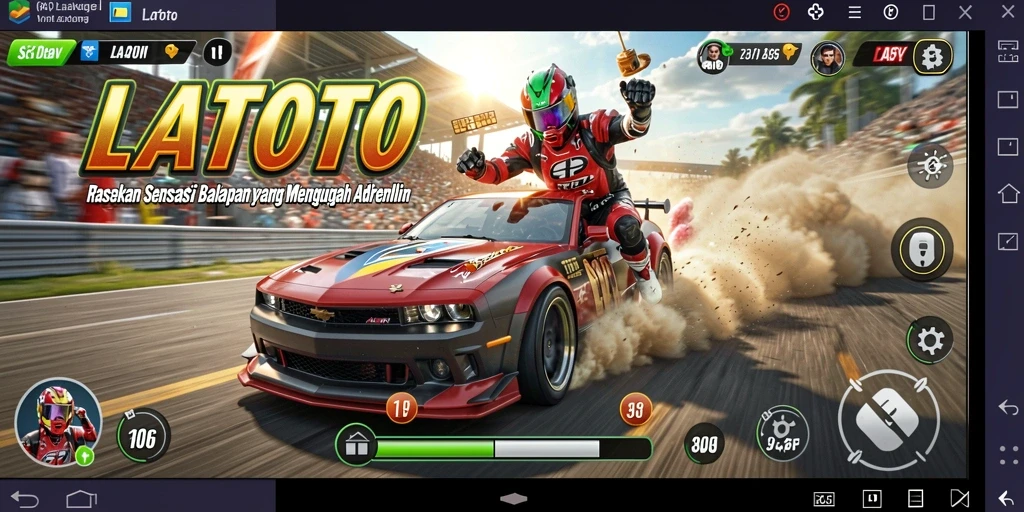 Tampilan gameplay menarik dari LATOTO yang memacu adrenalin.