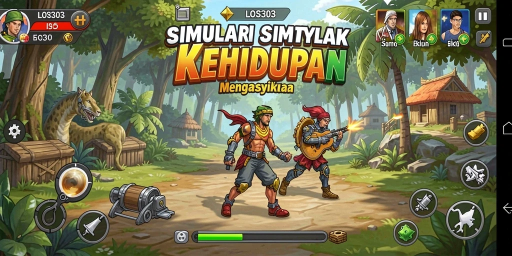 Tampilan menarik dari gameplay LOS303 dengan aksi sosial yang hidup.