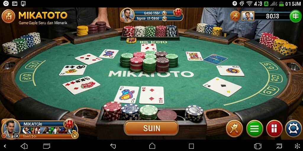 Tangkapan layar gameplay menarik di MIKATOTO Gaple.