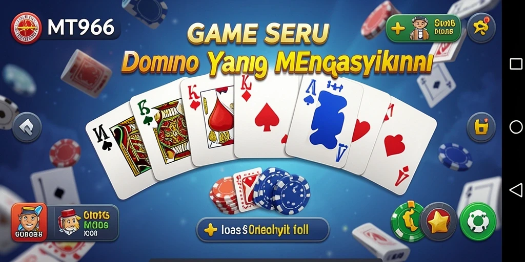 Gameplay seru dari MT966 yang menunjukkan kartu Domino.