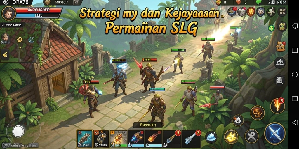 Tampilan gameplay seru dengan strategi pertempuran yang mendebarkan.