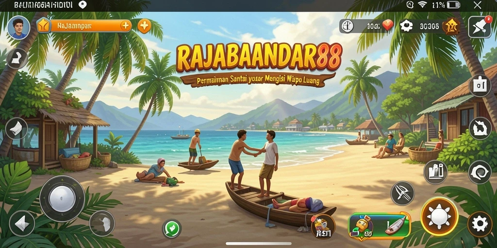 Tampilan gameplay RAJABANDAR88 yang seru dan penuh warna.