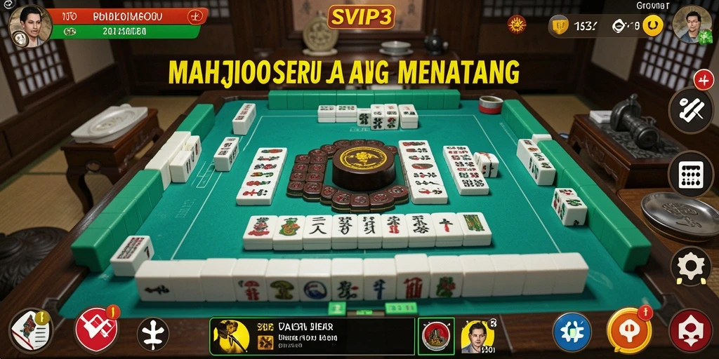 Screenshot gameplay SVIP3 menampilkan ubin Mahjong berwarna-warni dan seru.