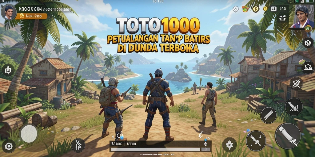Screenshot utama TOTO1000 menampilkan dunia terbuka yang luas dan indah.